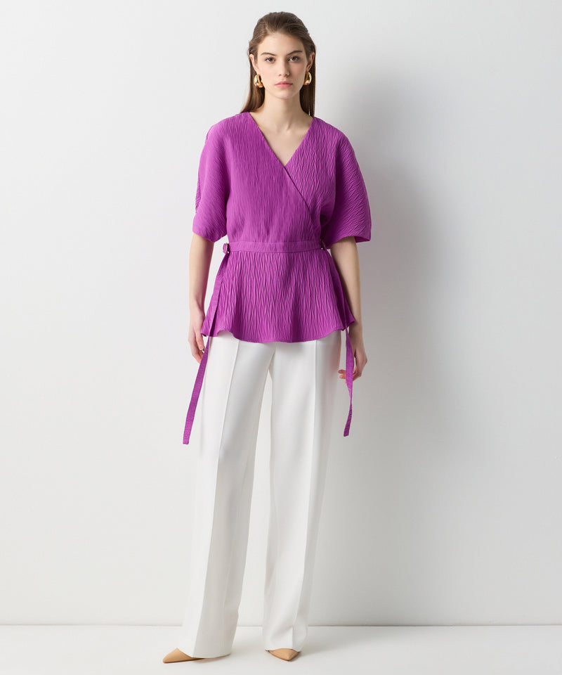 Ipekyol Textured Blouse Purple