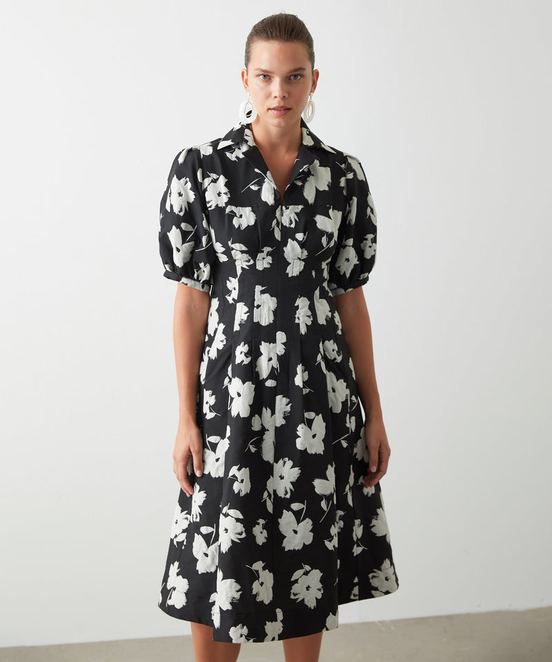 Ipekyol Floral Jacquard Dress Black