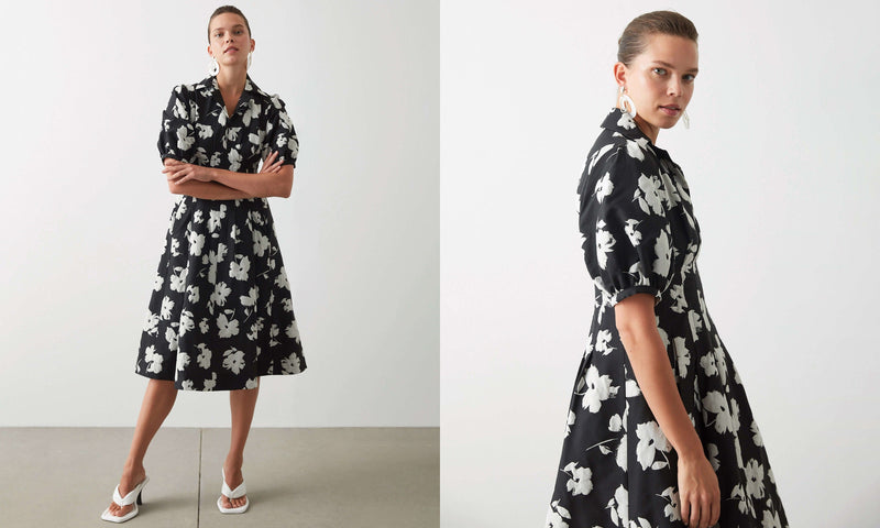 Ipekyol Floral Jacquard Dress Black