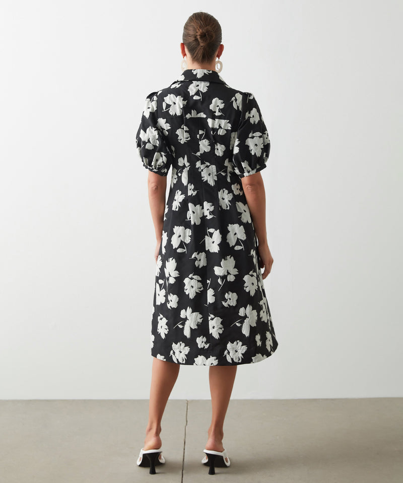 Ipekyol Floral Jacquard Dress Black