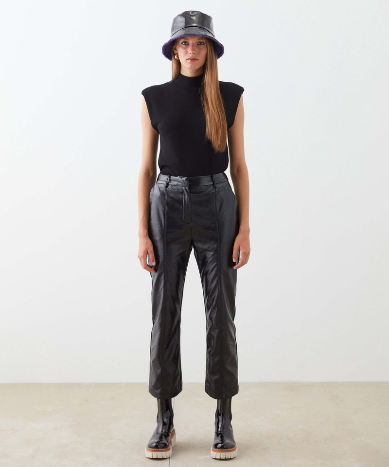 Ipekyol Patent Leather Trouser Black