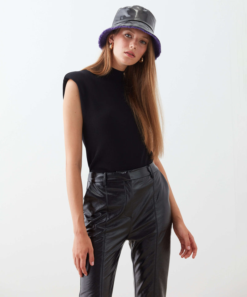 Ipekyol Patent Leather Trouser Black