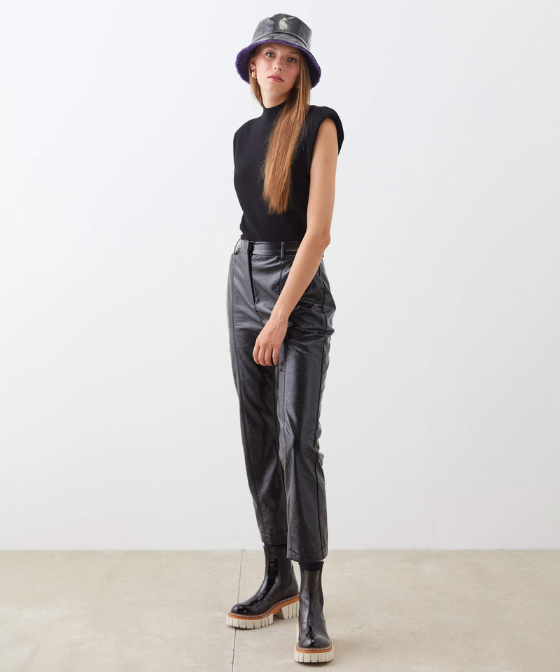 Ipekyol Patent Leather Trouser Black