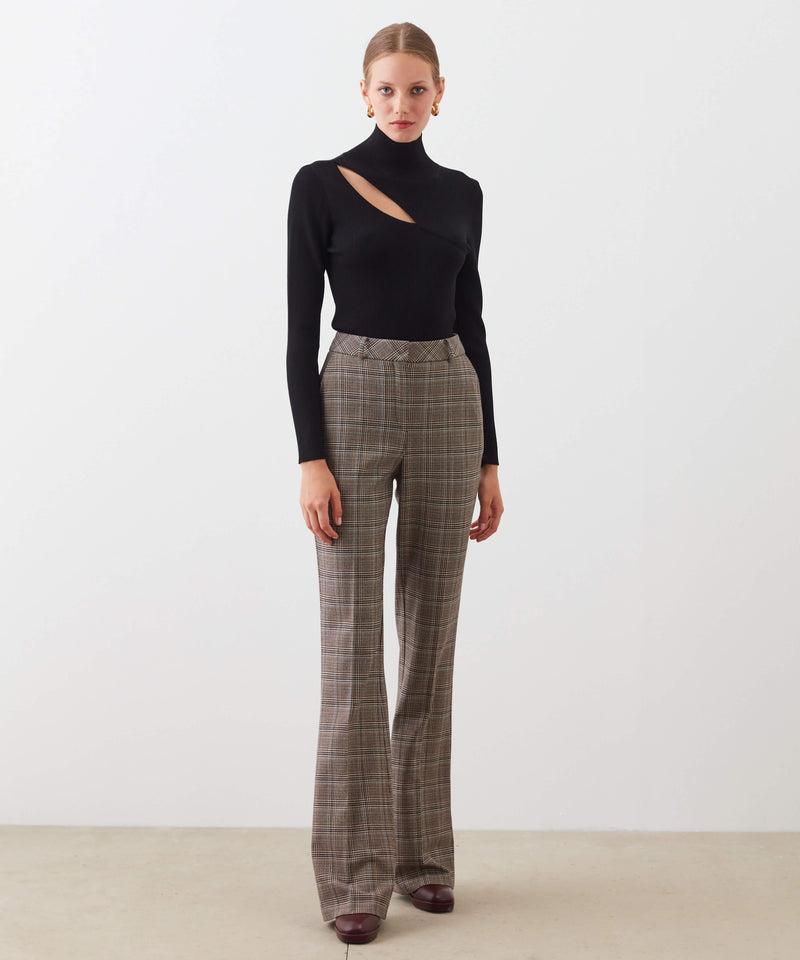 Ipekyol Plaid Pattern Trouser Mink