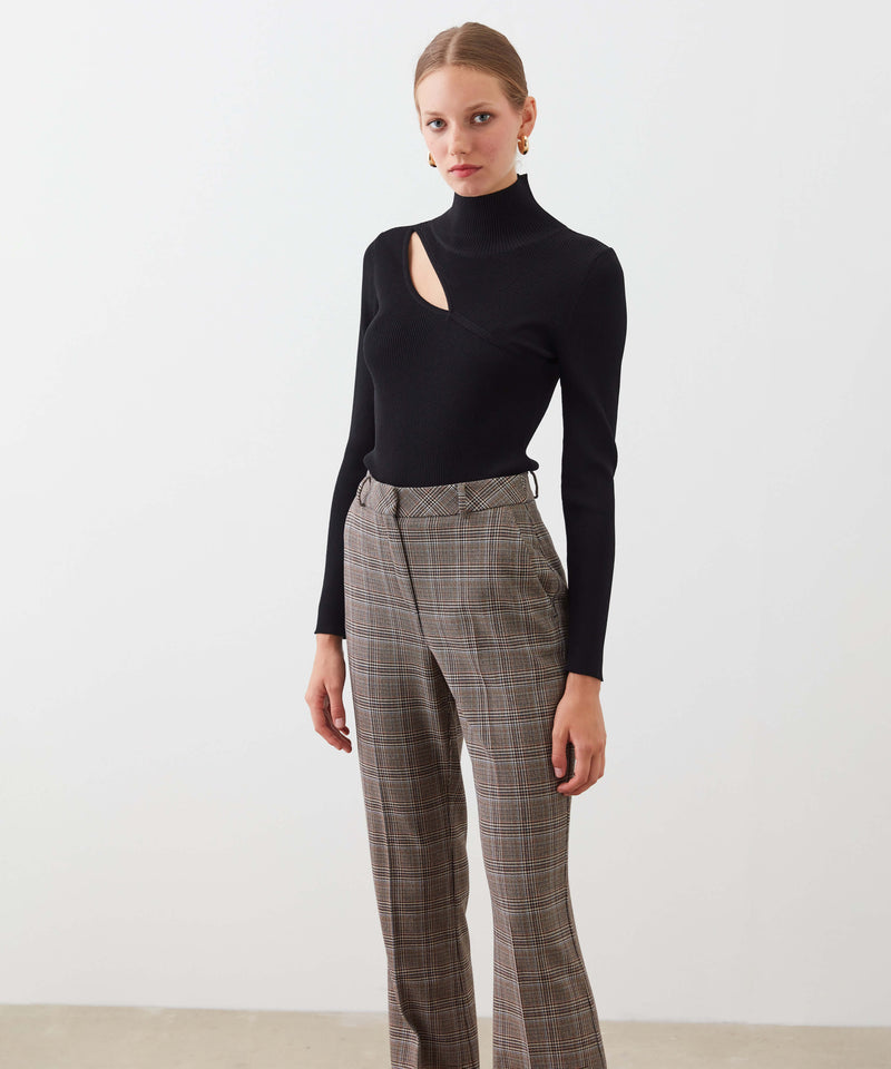 Ipekyol Plaid Pattern Trouser Mink