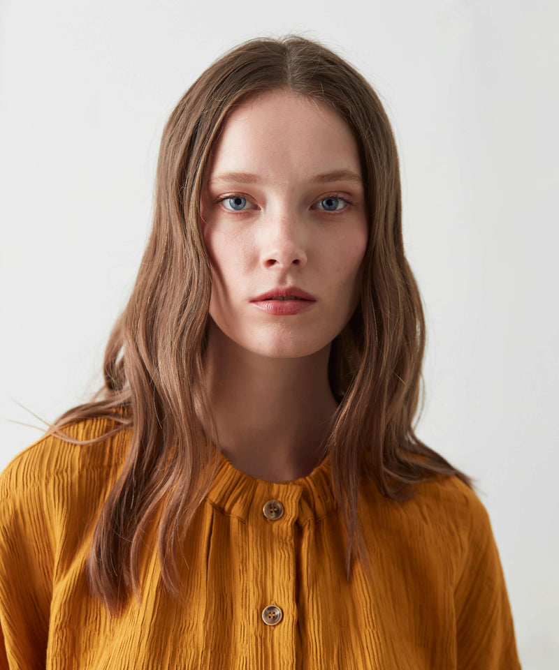 Ipekyol Texture Fabric Blouse Mustard