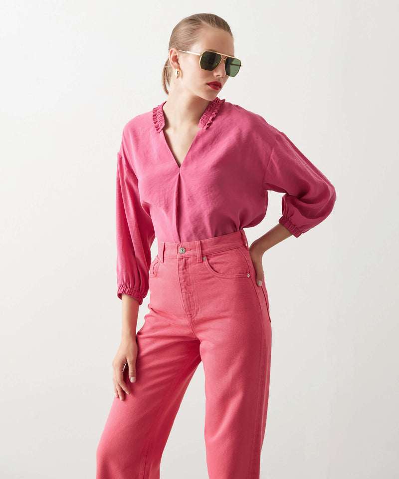 Ipekyol Denim High Waist Trouser Fuschia