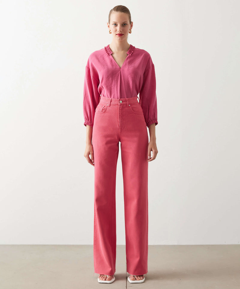 Ipekyol Denim High Waist Trouser Fuschia