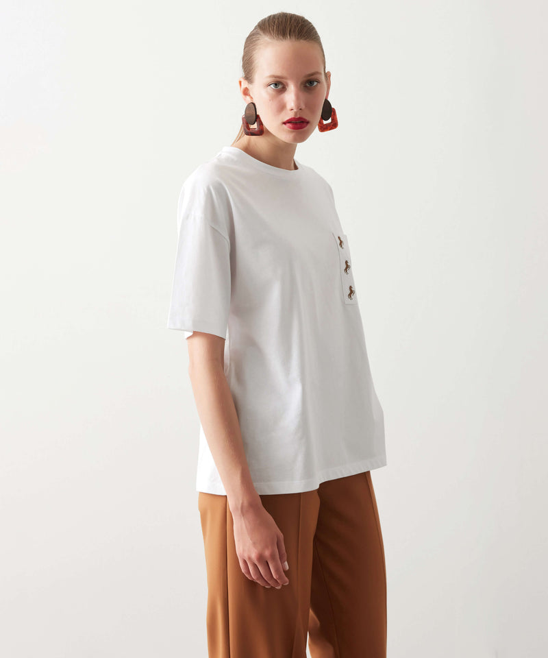 Ipekyol Embroidered Detail T-Shirt White