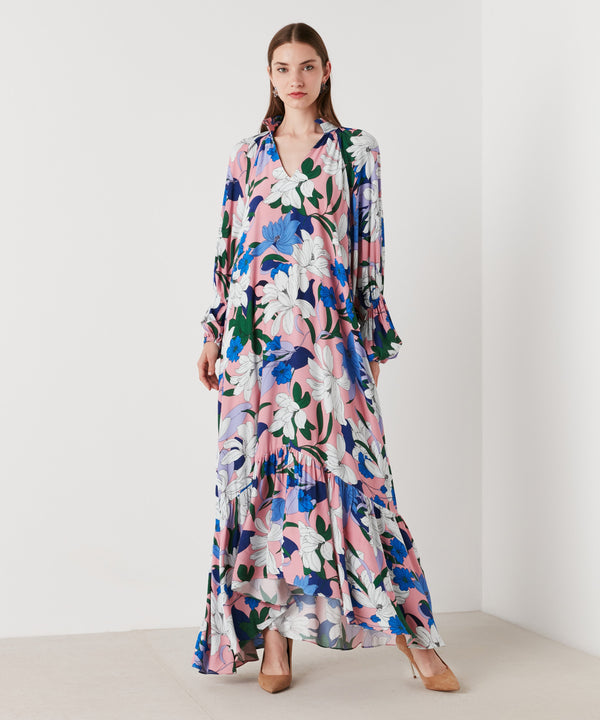 Ipekyol All Over Big Floral Printed Maxi Dress Blue