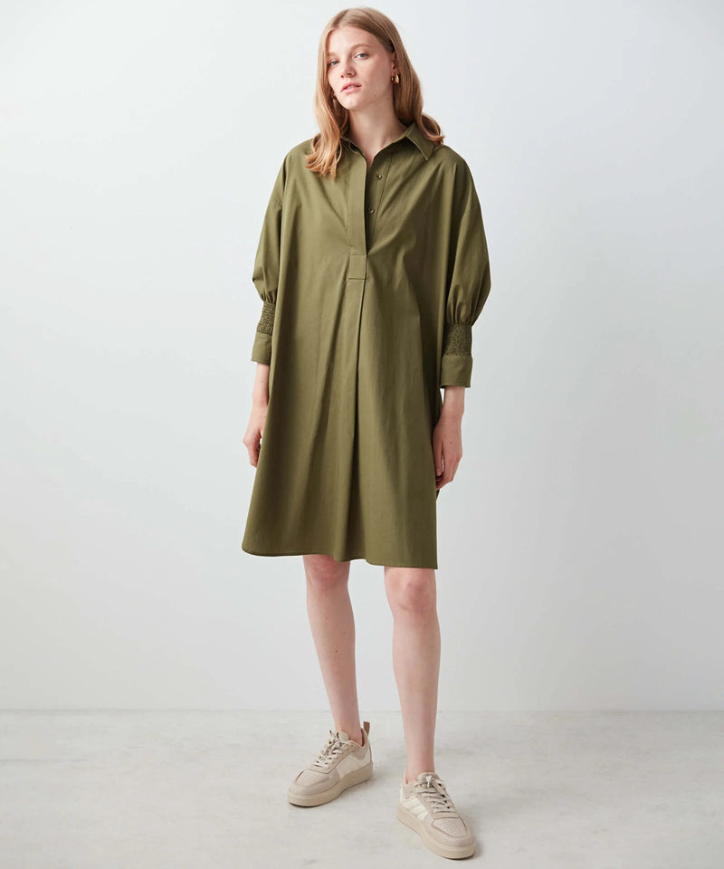 Ipekyol Smart Soft Solid Poplin Dress Khaki