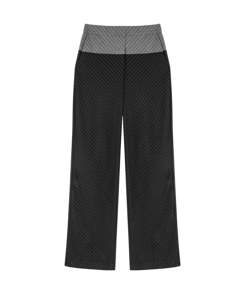 Ipekyol Colorblock Line Pattern Trousers Black