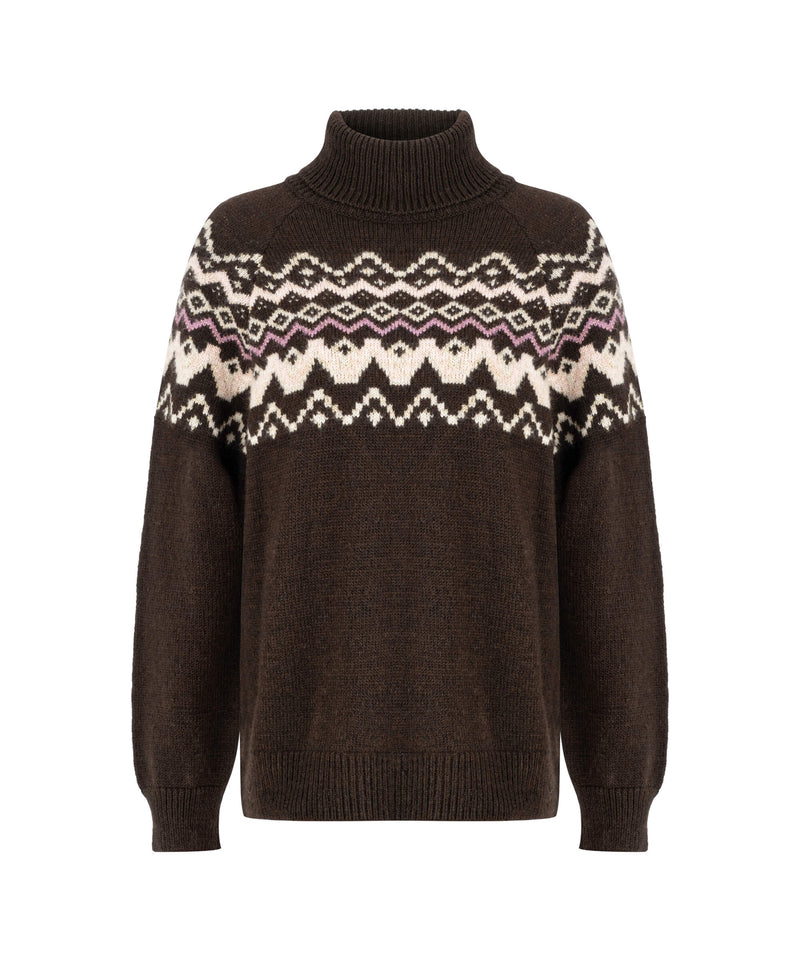 Ipekyol Patterned Turtleneck Knitwear Brown