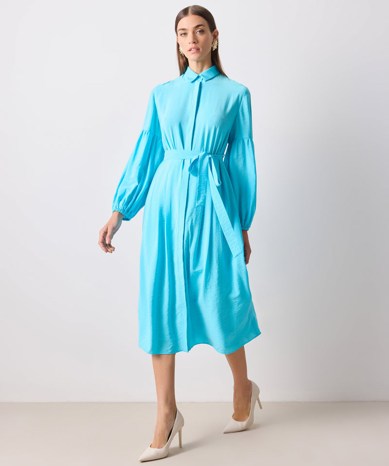 Ipekyol Solid Midi Shirt Dress Turquse