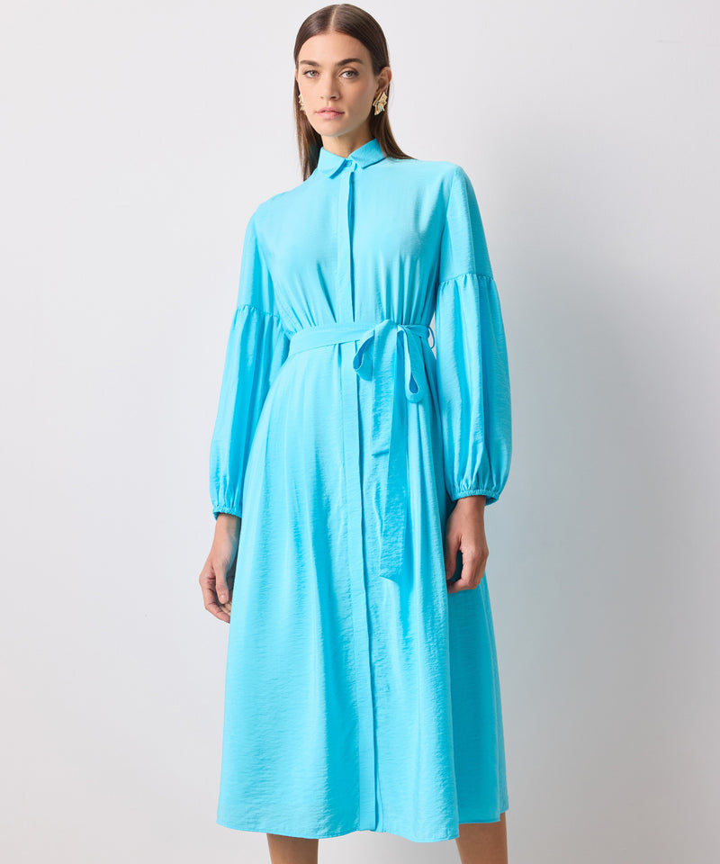 Ipekyol Solid Midi Shirt Dress Turquse