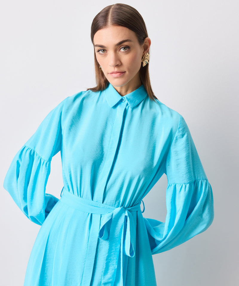 Ipekyol Solid Midi Shirt Dress Turquse