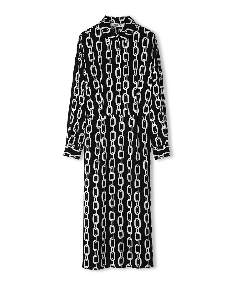 Ipekyol Chain Pattern Dress Black