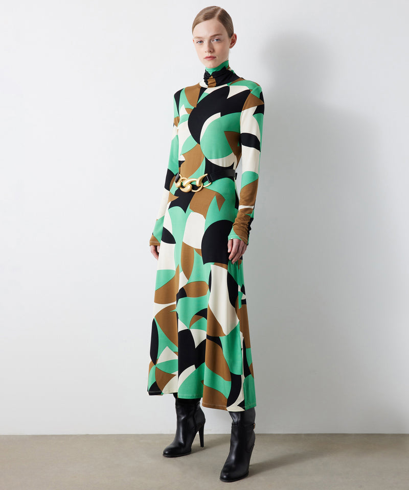 Ipekyol Patterned Midi Dress Green