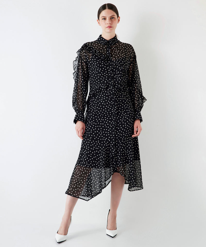 Ipekyol Polka Dot Pattern Shirt Dress Black