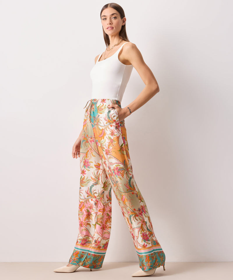 Ipekyol Floral Print Wide Trousers Light Pink