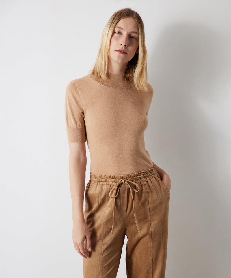 Ipekyol Suede Drawstring Trousers Natural