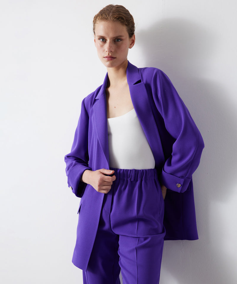 Ipekyol Draped Detailed Solid Trousers Purple