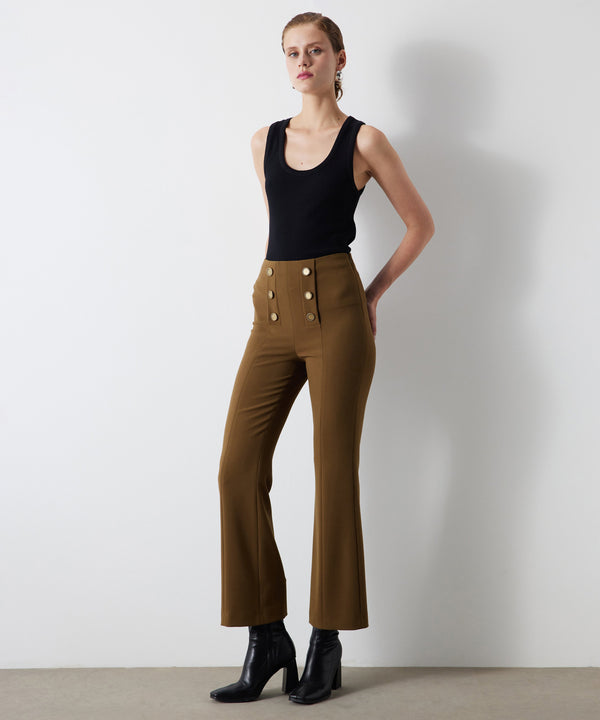 Ipekyol Trousers With Metal Buttons Tobac