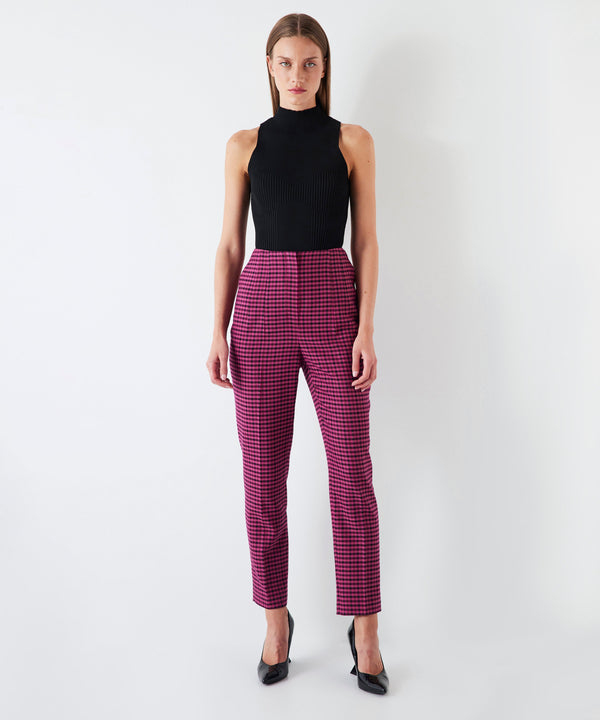 Ipekyol Plaid Pattern Trousers Pink