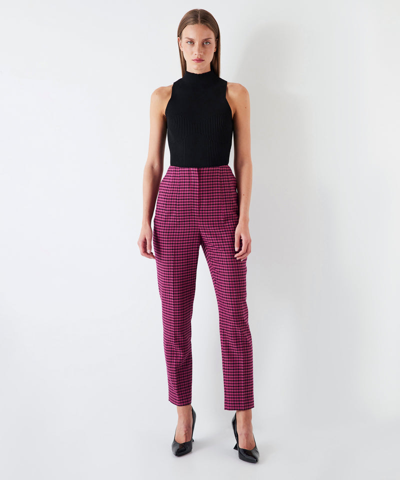 Ipekyol Plaid Pattern Trousers Pink