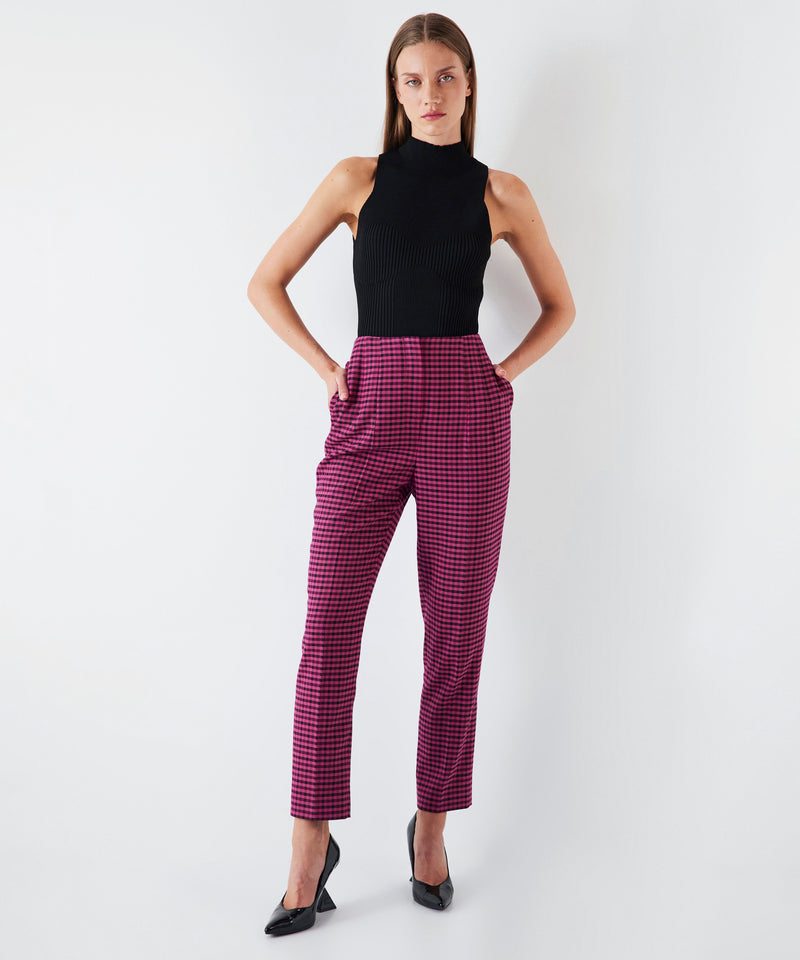 Ipekyol Plaid Pattern Trousers Pink