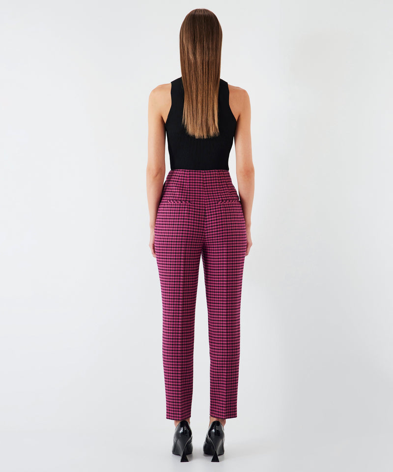 Ipekyol Plaid Pattern Trousers Pink