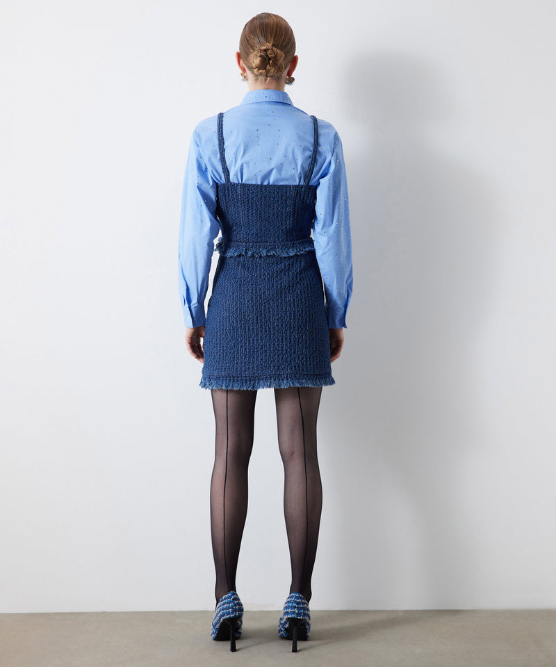 Ipekyol Tweed Mini Skirt Navy Blue