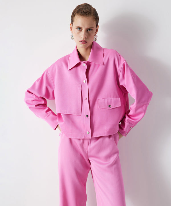 Ipekyol Jacket With Metal Buckle Belt Pink