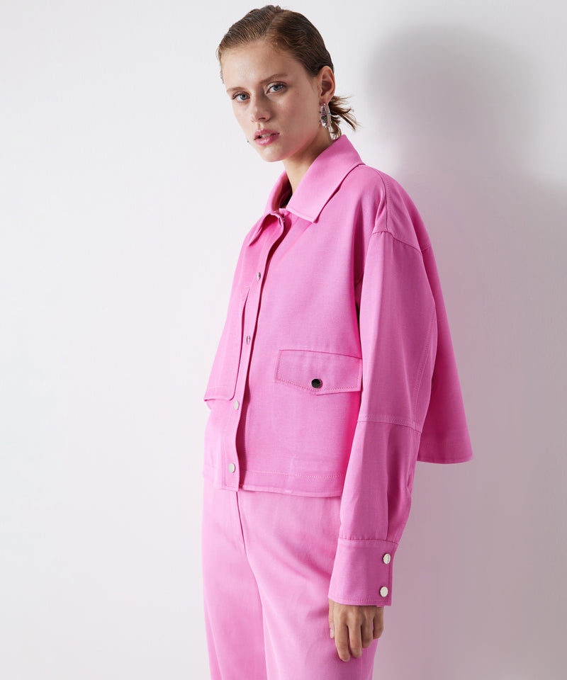 Ipekyol Jacket With Metal Buckle Belt Pink