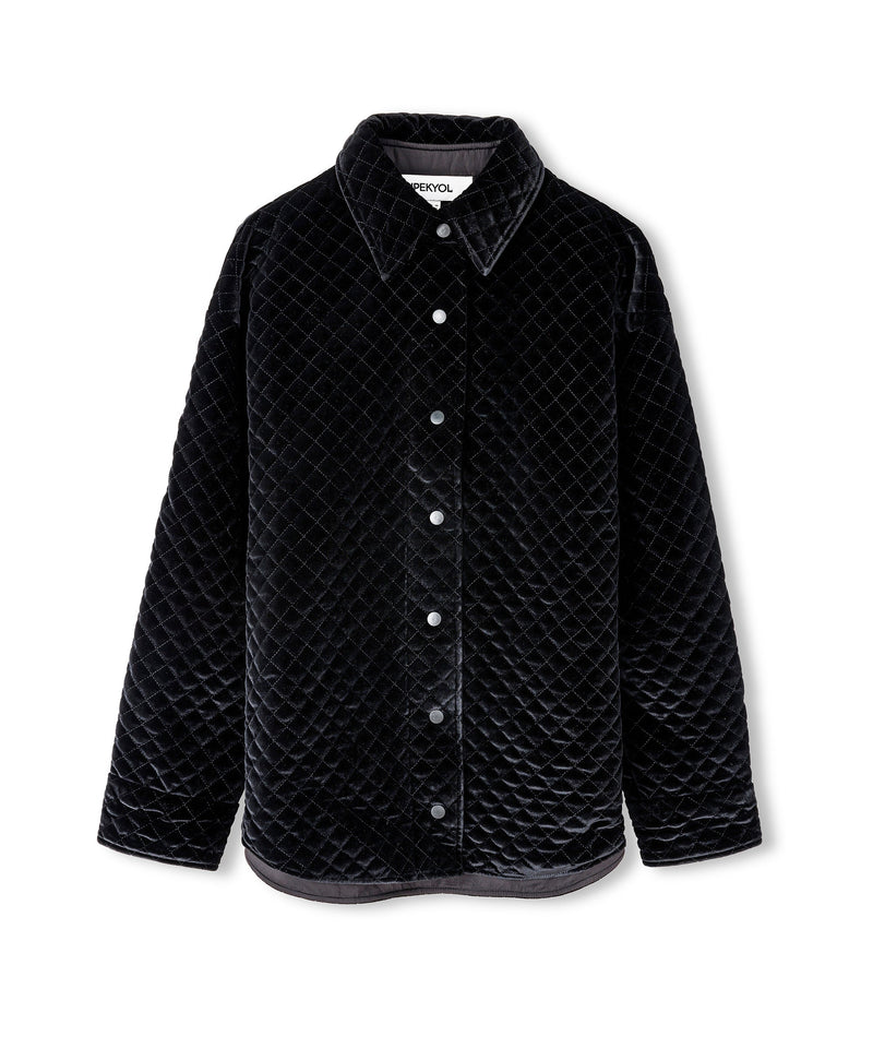 Ipekyol Quilted Velvet Jacket Black