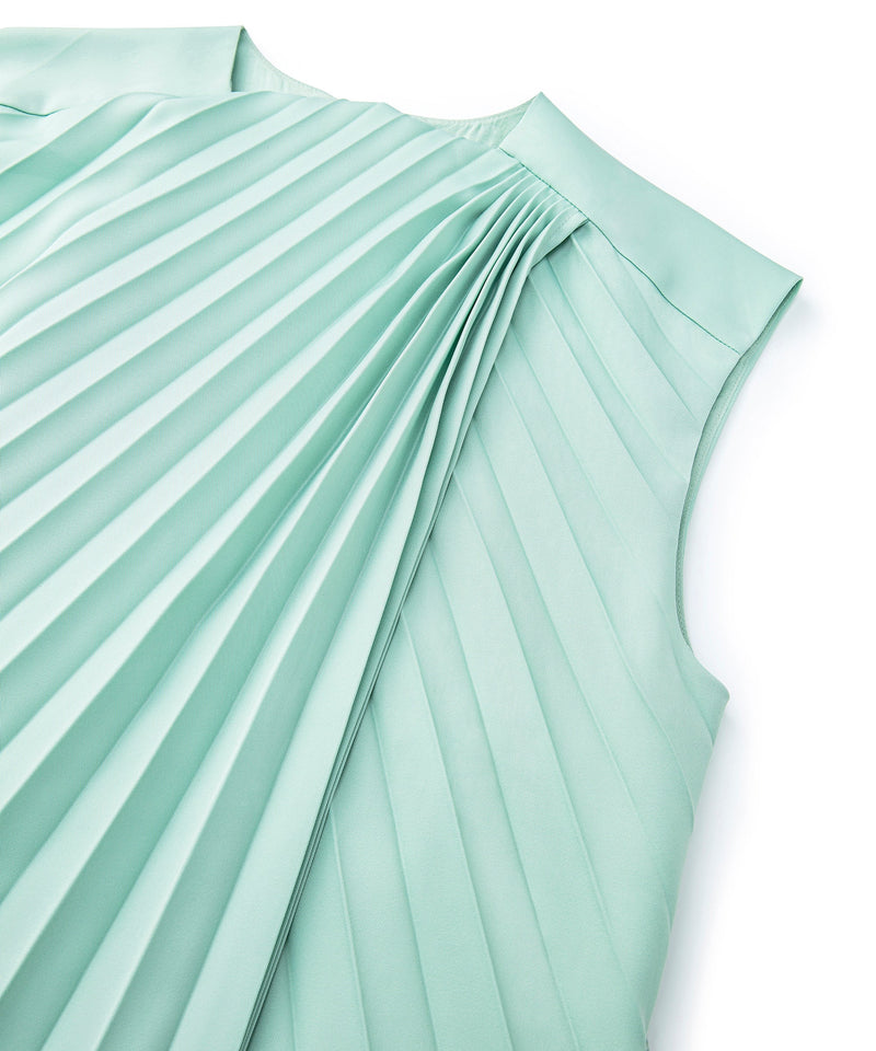 Ipekyol Pleated Asymmetrical Blouse Light Green