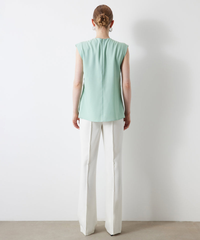 Ipekyol Pleated Asymmetrical Blouse Light Green