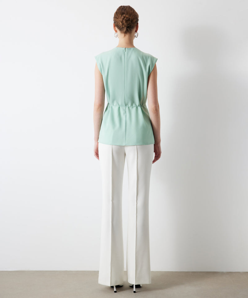 Ipekyol Pleated Asymmetrical Blouse Light Green