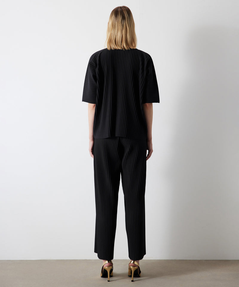 Ipekyol Pleated V-Neck Solid Blouse Black