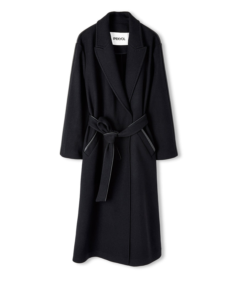 Ipekyol Belted Cashmere Coat Black