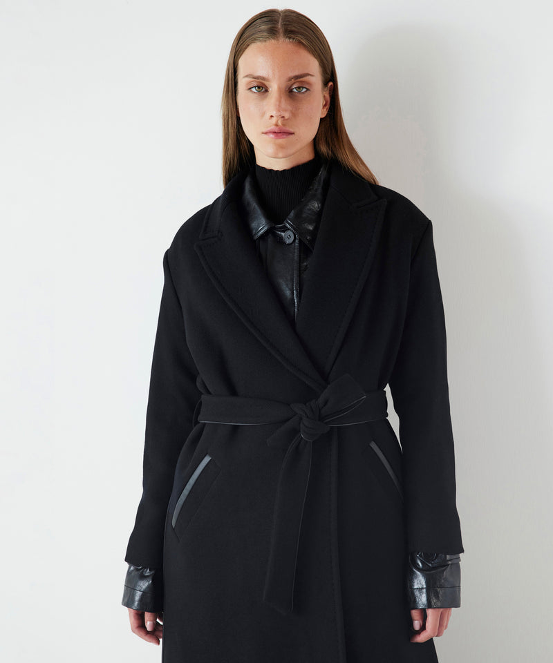 Ipekyol Belted Cashmere Coat Black