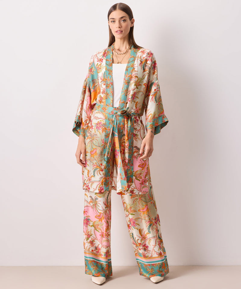 Ipekyol Floral Print Belted Coat Light Pink