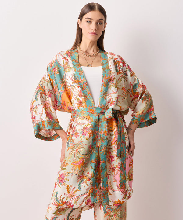 Ipekyol Floral Print Belted Coat Light Pink