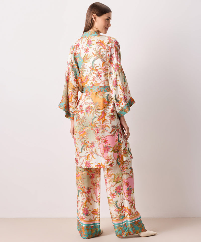 Ipekyol Floral Print Belted Coat Light Pink