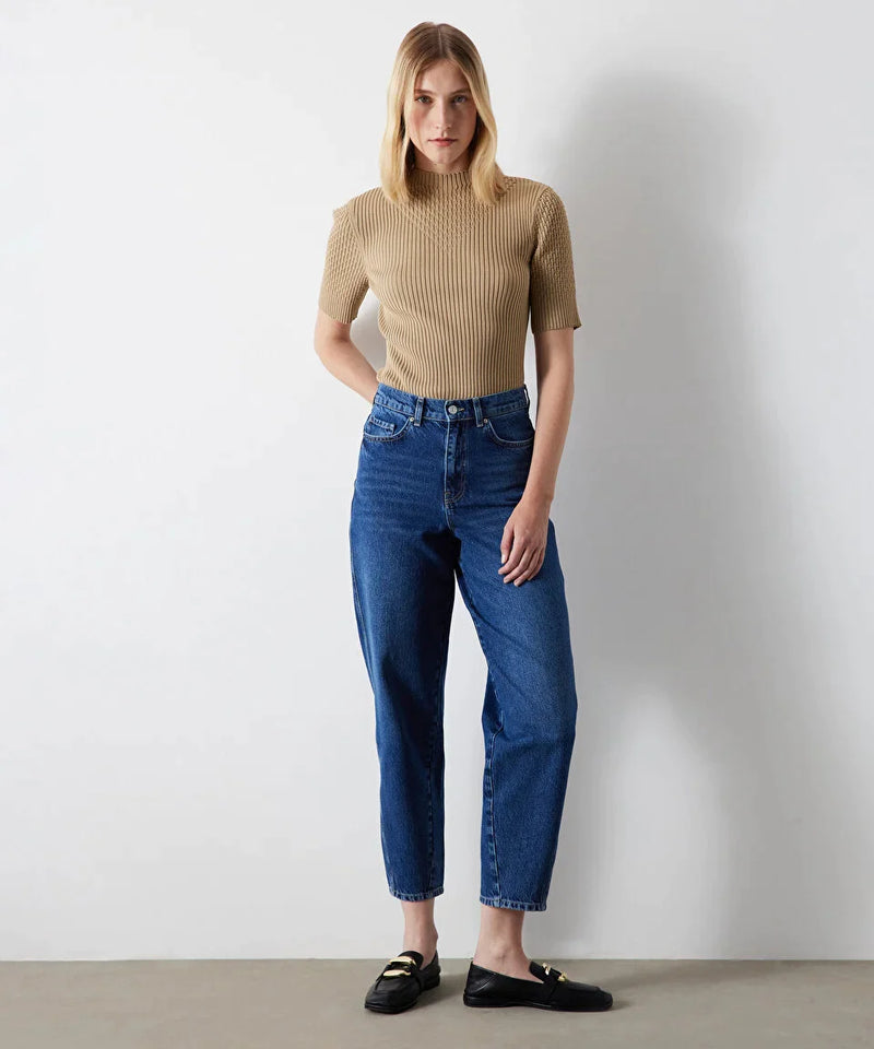 Ipekyol Carrot Fit Crop Jeans Dark Indigo