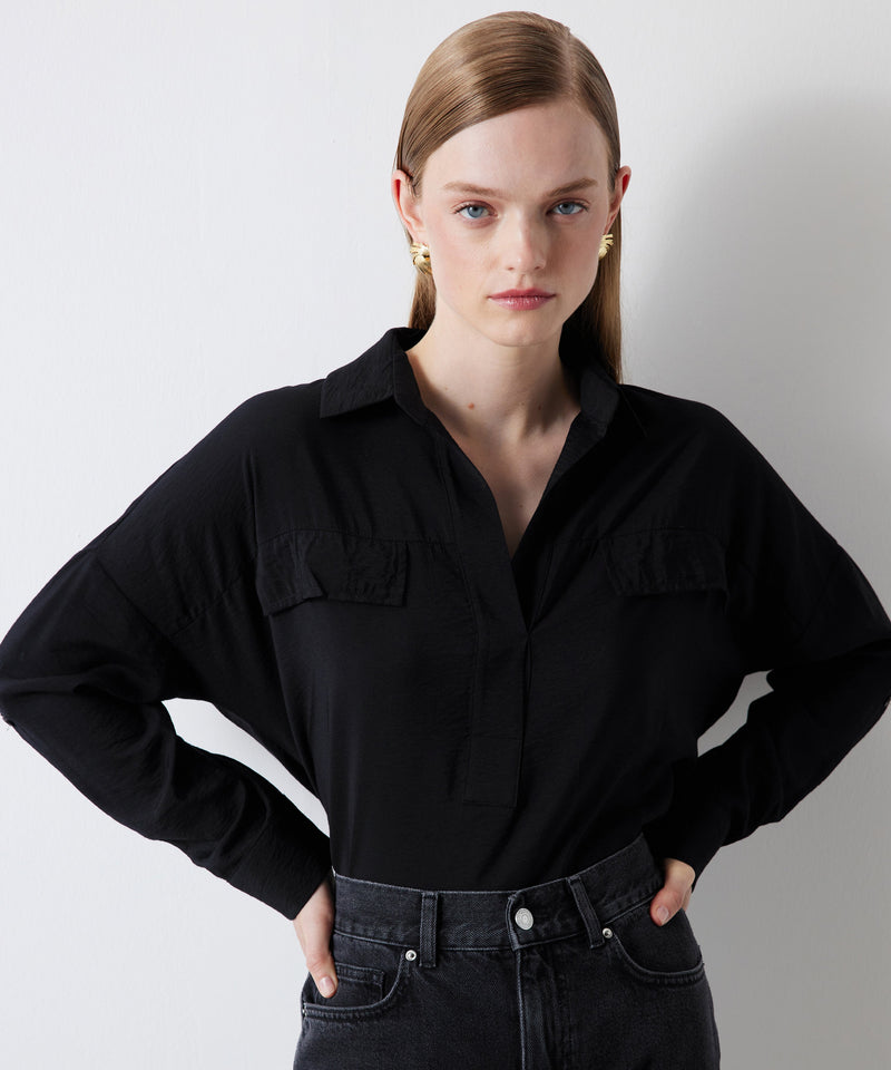 Ipekyol Basic Long Sleeve Shirt Black