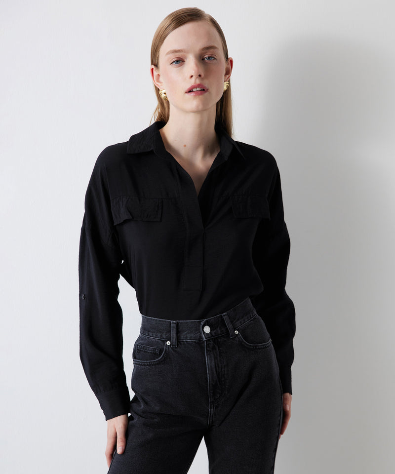 Ipekyol Basic Long Sleeve Shirt Black