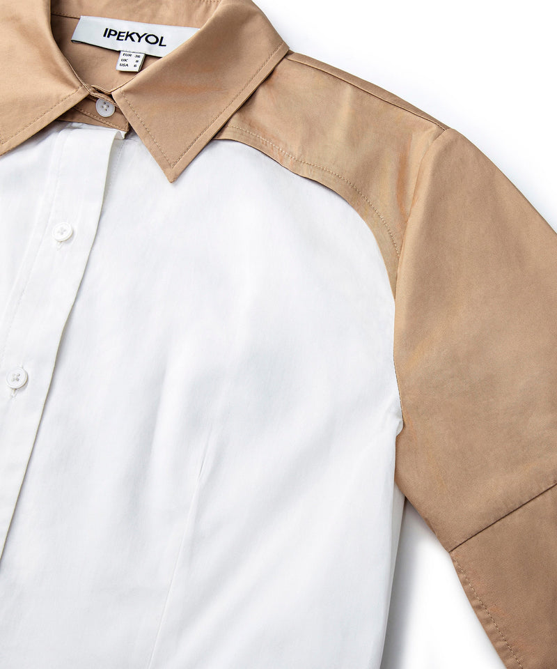 Ipekyol Two-Toned Relax Fit Shirt White