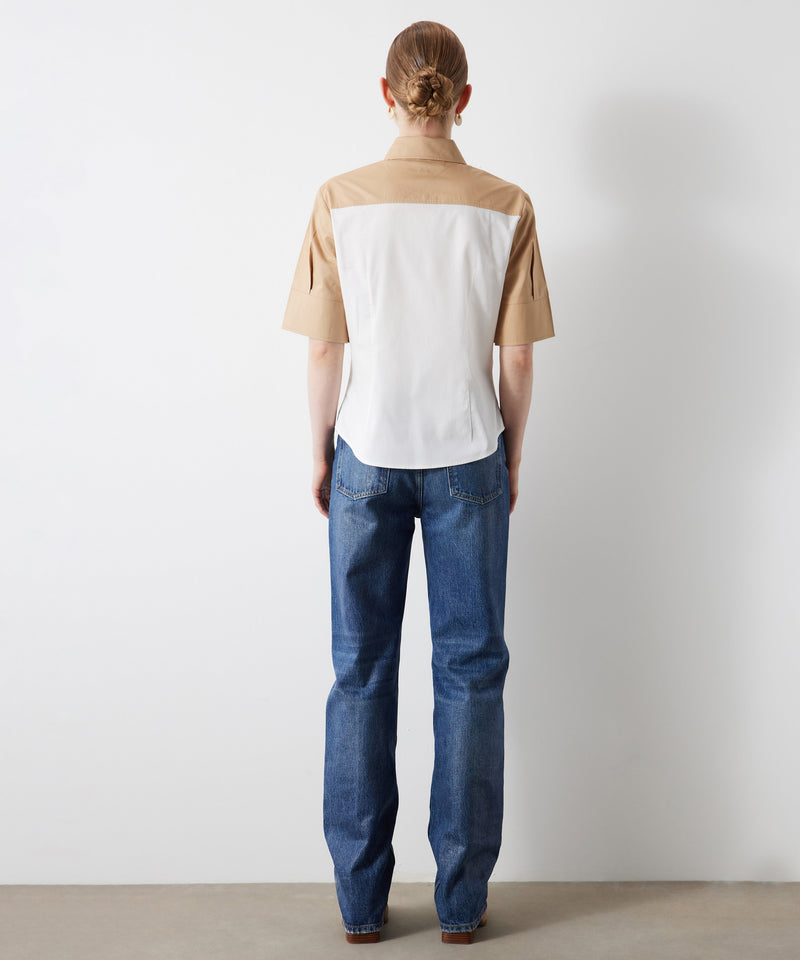 Ipekyol Two-Toned Relax Fit Shirt White