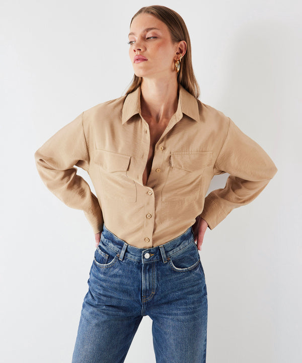 Ipekyol Basic Shirt With Pockets Camel